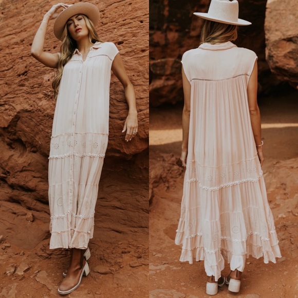 NWT Free People Pretty Cozy Maxi Dress Boho - Picture 8 of 15